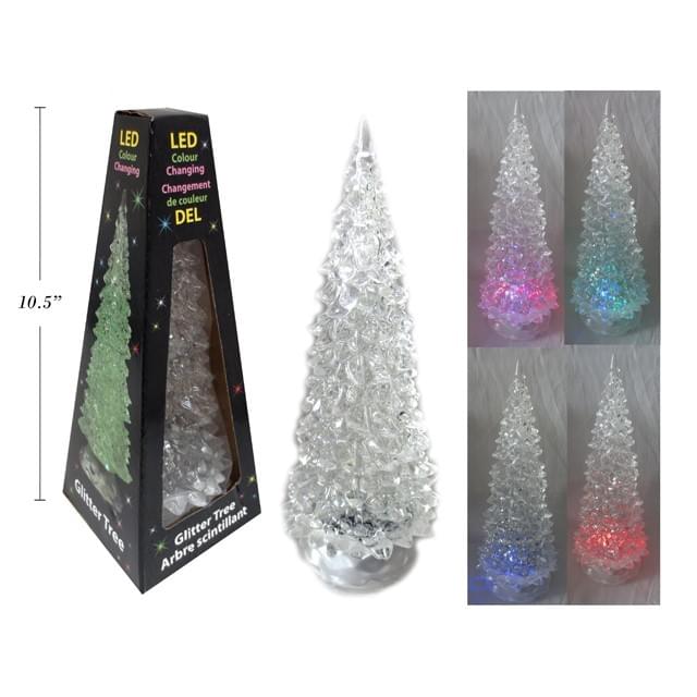 LED Glitter Water Globe Tree