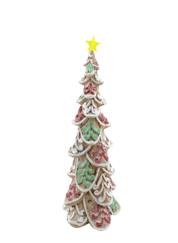 LED Glittered Gingerbread Christmas Tree