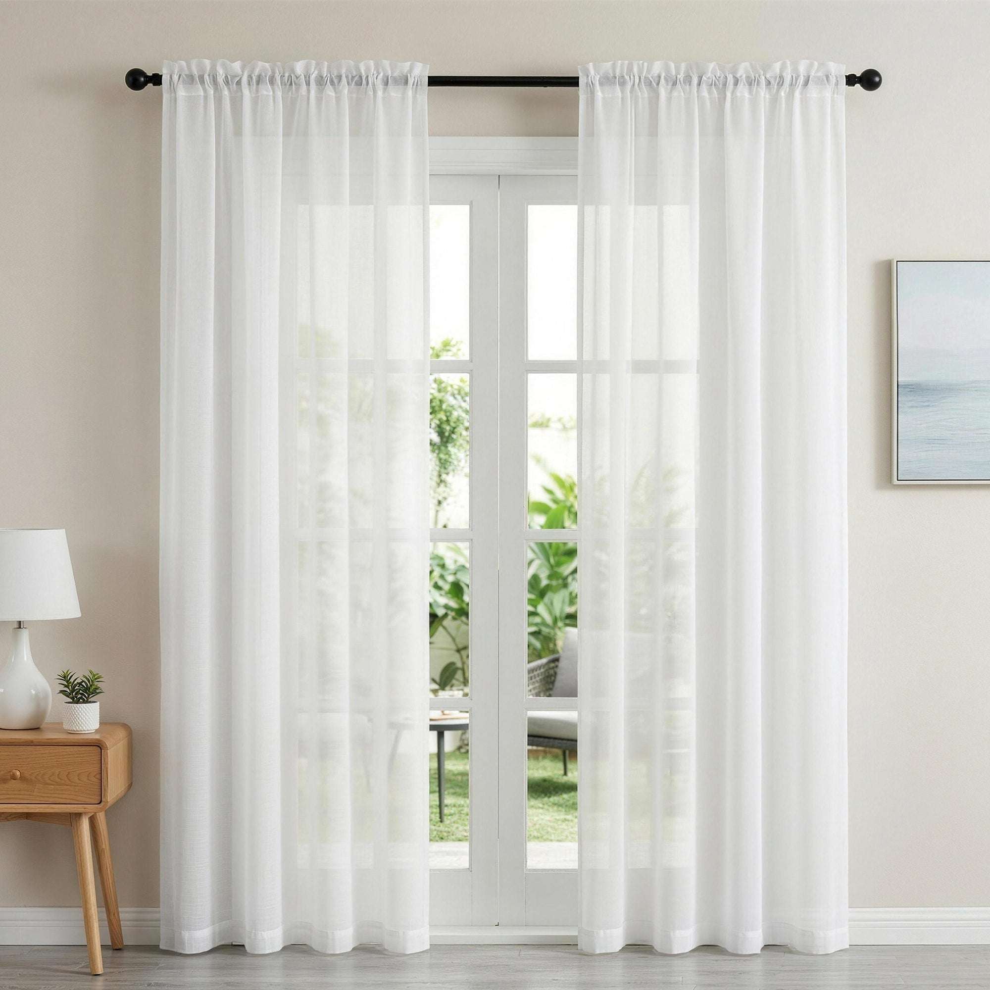 Artiss Blockout Curtains 2 Pack 132x213cm – Light Filtering Rod Pocket Drapes
