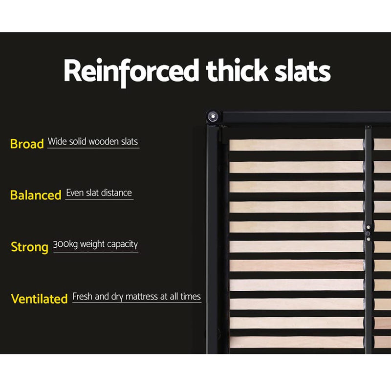 PIER King Size Grey Upholstered Bed Frame