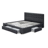 AVIO King Size Bed Frame with 4 Drawers – Charcoal