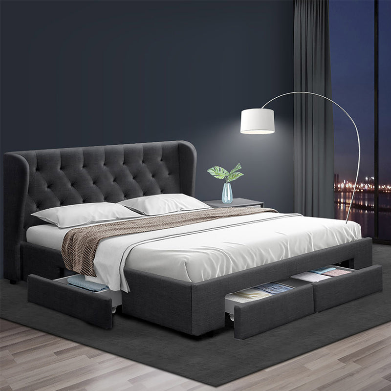 MILA King Bed Frame with Storage