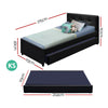 King Single Trundle Daybed – Black