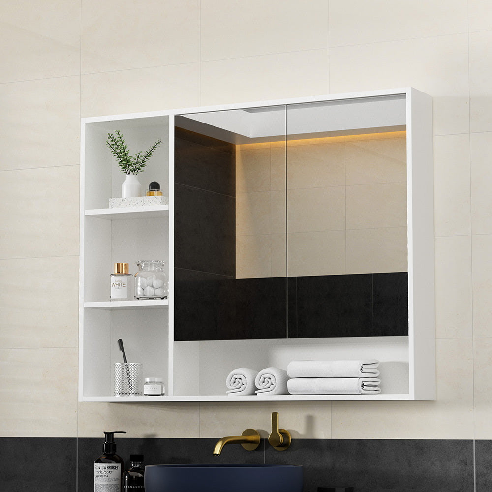 Cefito 100cm Bathroom Mirror Cabinet β Wall-Mounted, White