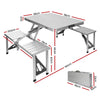 Folding Camping Table with 2 Benches