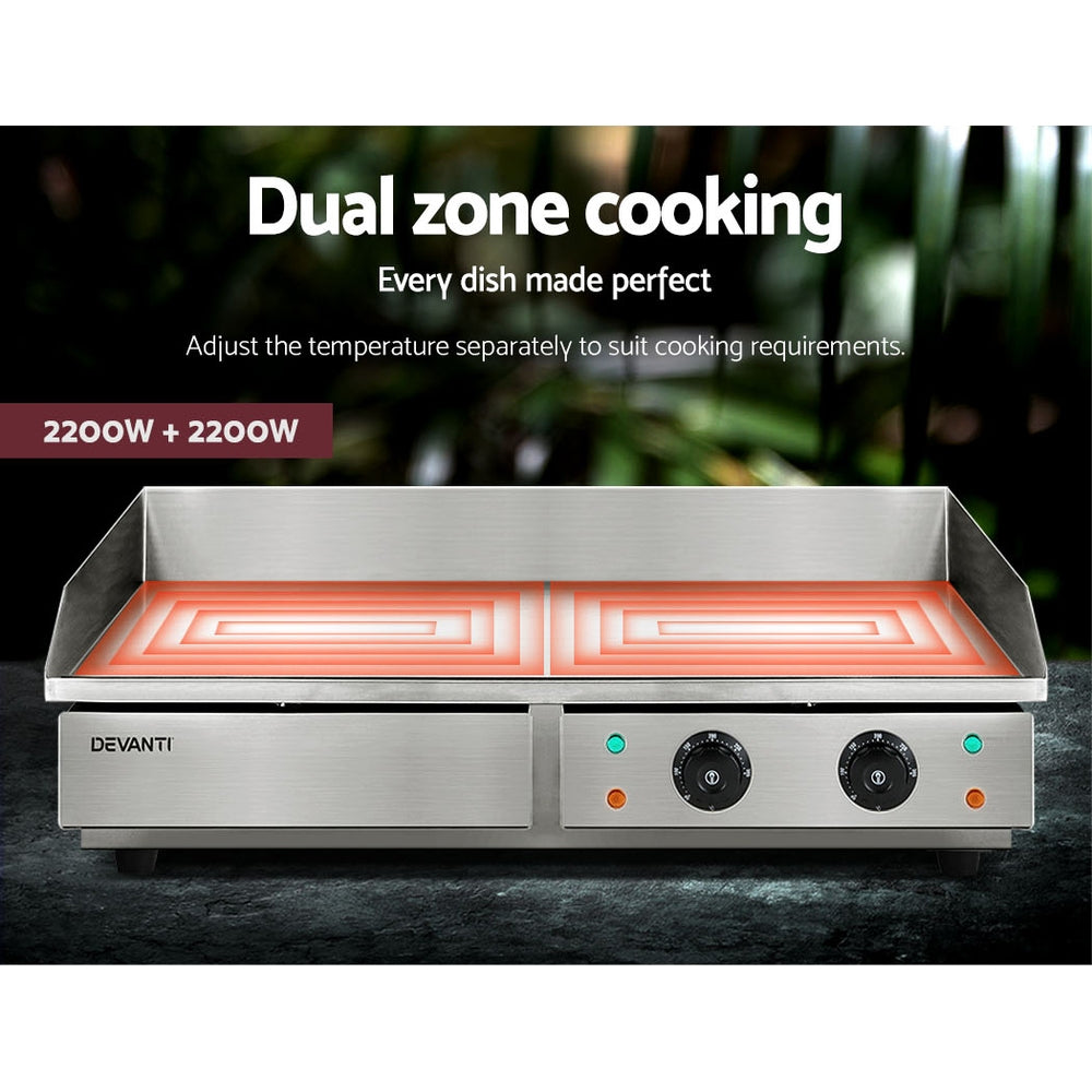 Commercial Electric Griddle 73cm Grill Plate 4400W