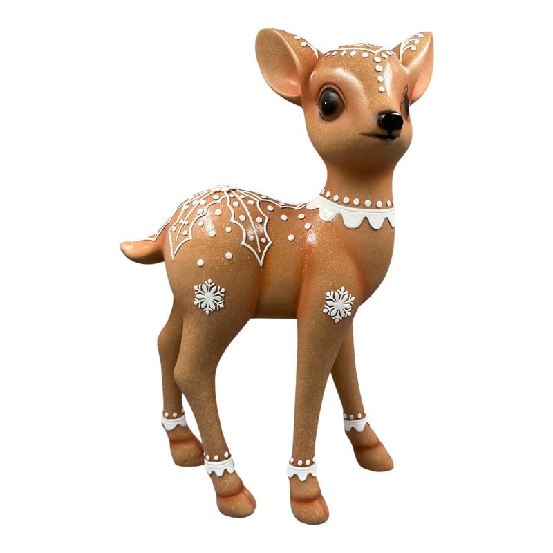 Standing Glitter Reindeer Decoration – 50x35x17cm