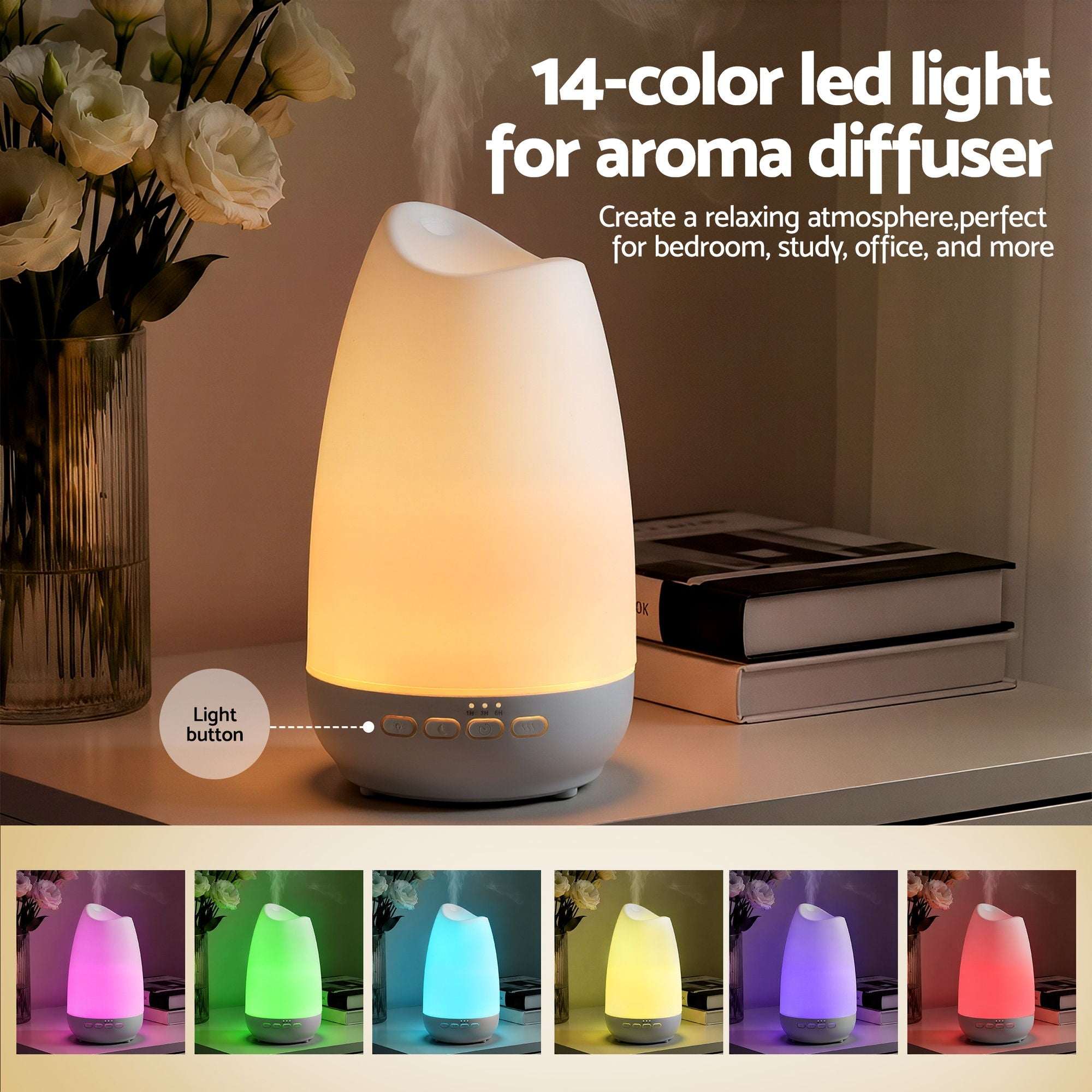 Devanti 300ml Ultrasonic Aroma Diffuser with LED