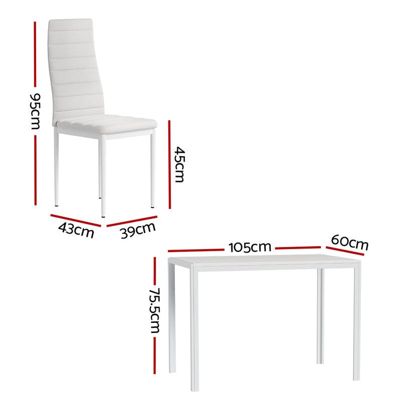 5-Piece Dining Set – White