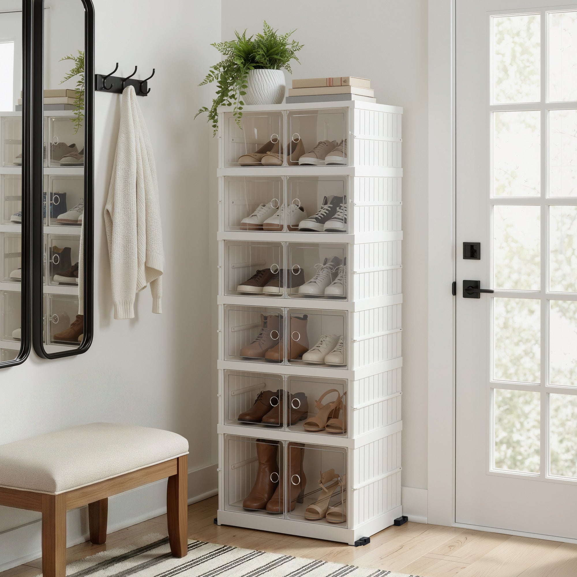 Artiss 6-Tier Foldable Shoe Storage Box – 12 Pairs
