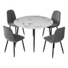 5-Piece Dining Set – Marble Grey