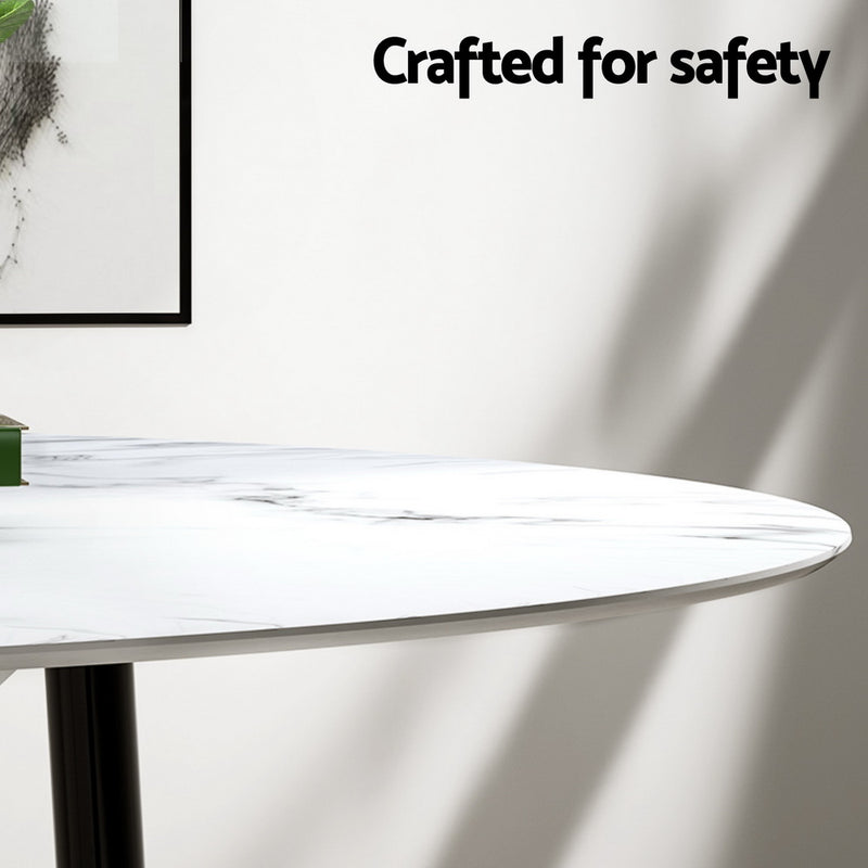 5-Piece Dining Set – Marble Grey