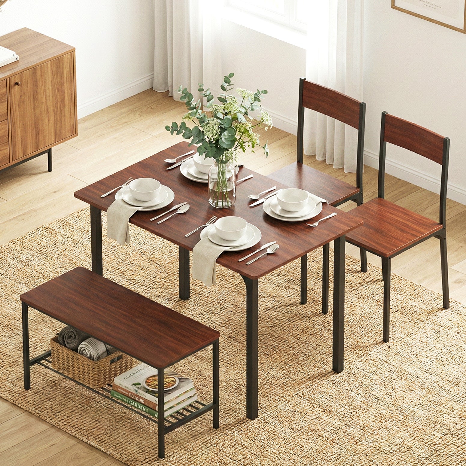 Artiss 5-Piece Dining Set β Walnut