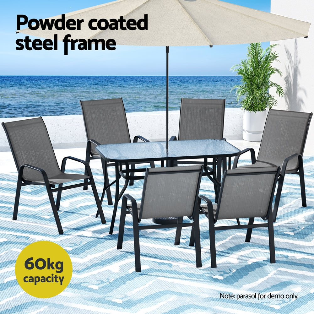 Gardeon 7-Piece Outdoor Set β Grey