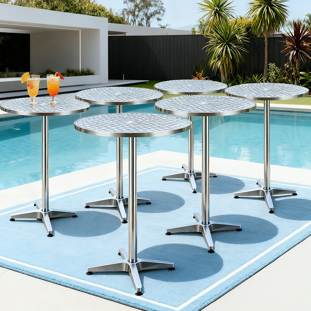 Gardeon 6-Piece Outdoor Bar Table Set â Aluminium
