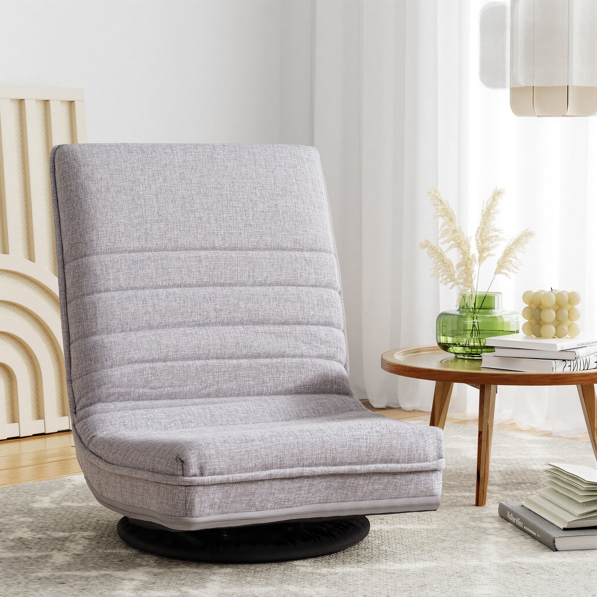 Ariss 360Β° Swivel Floor Chair β Grey