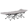 Folding Bed With Mattress Heavy Duty Grey 185CM