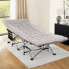 Folding Bed With Mattress Heavy Duty Grey 185CM