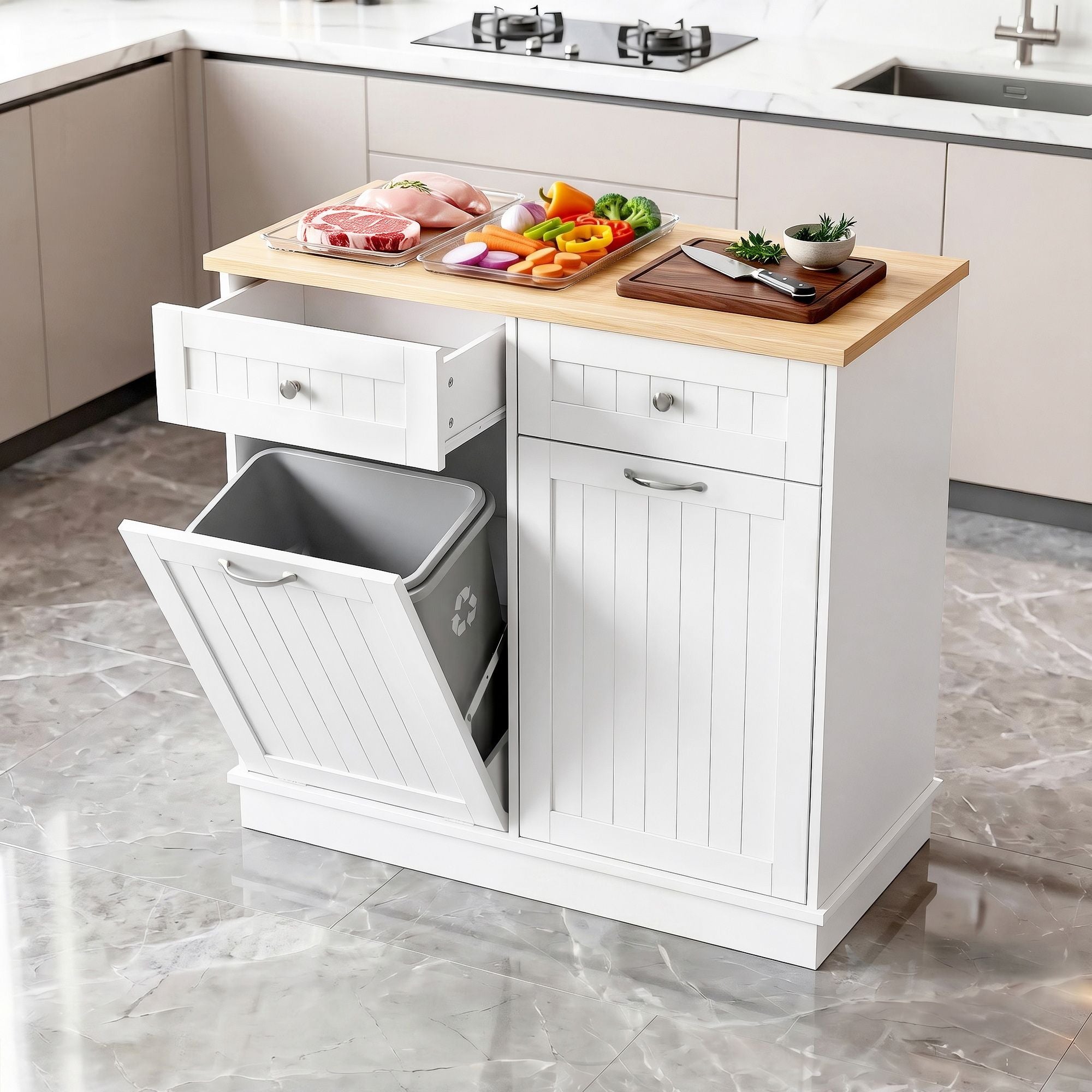 Buffet Sideboard Cabinet Bin Holder