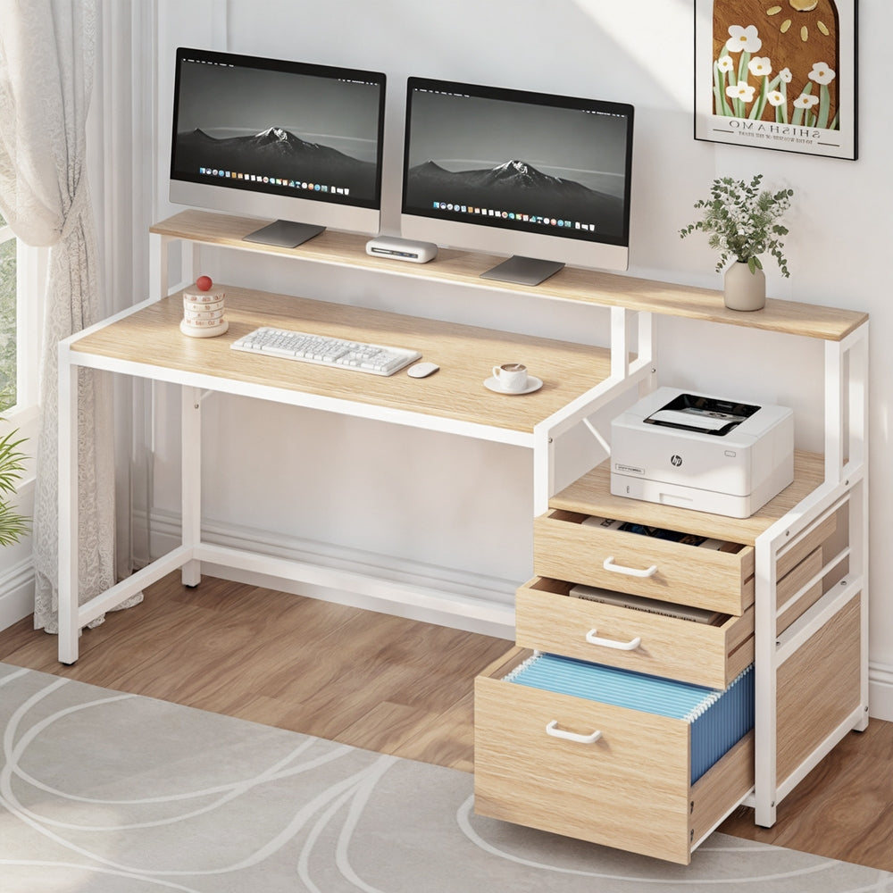 160cm Oak Computer & Study Desk – Home Office
