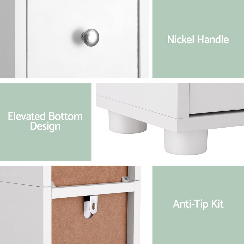 Artiss Tall Slim Bathroom Storage Cabinet 180cm