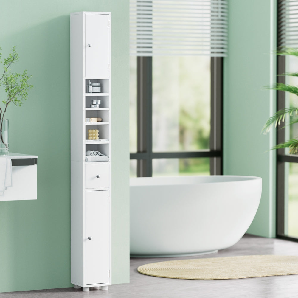 Artiss Tall Slim Bathroom Storage Cabinet 180cm