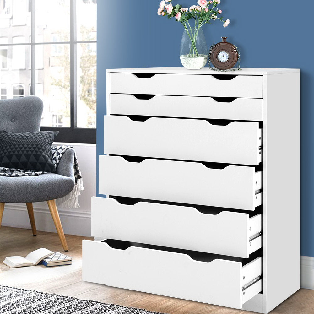 6 Chest of Drawers - MYLA White