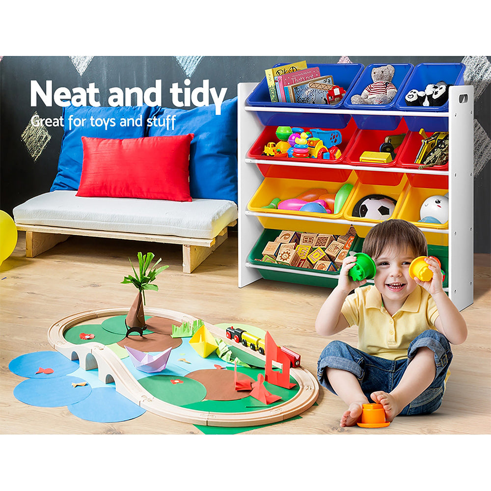 Keezi Kids Toy Storage Rack with Bins