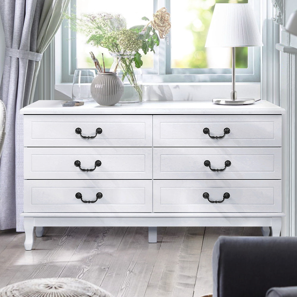 6 Chest of Drawers - KUBI White