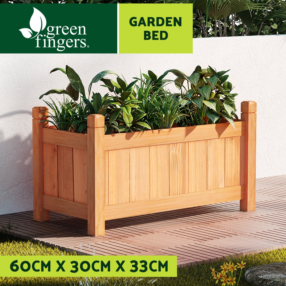 Green Fingers Elevated Wooden Planter 60x30x33 cm