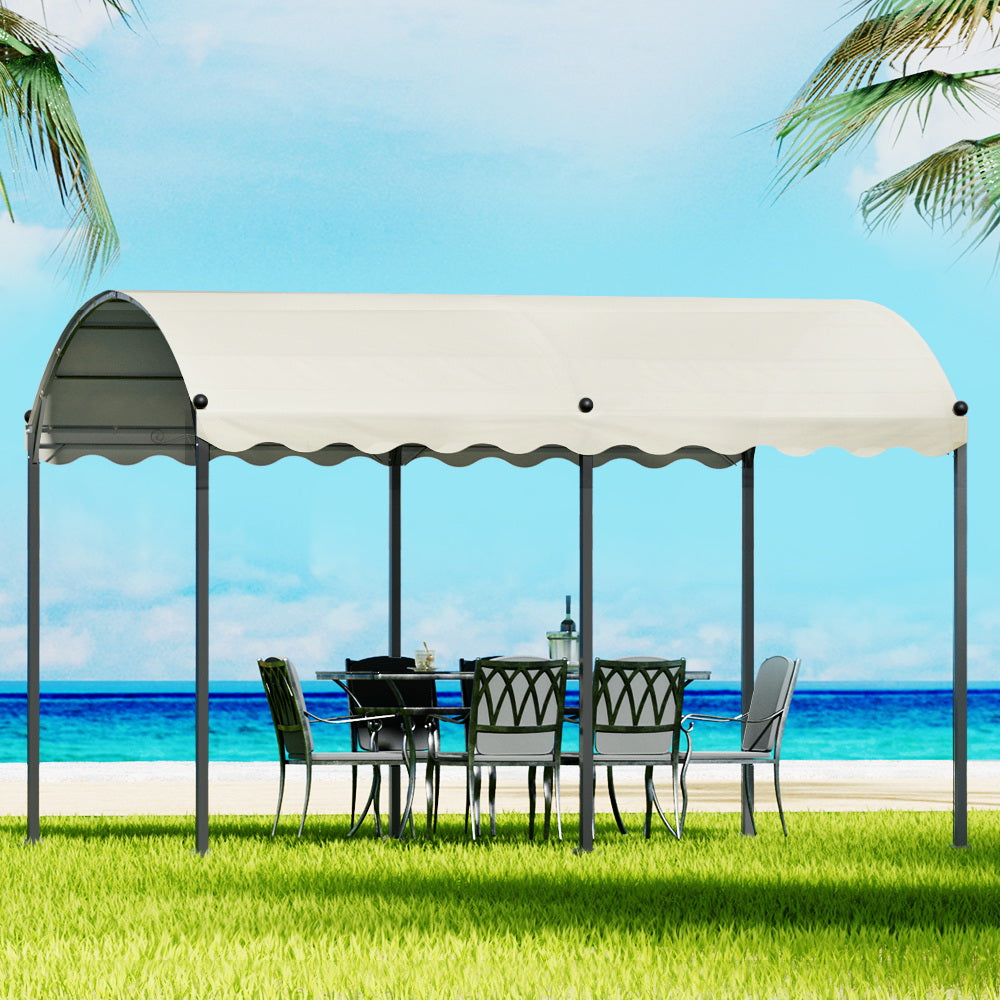Instahut 4x3m Garden Gazebo Marquee Beige