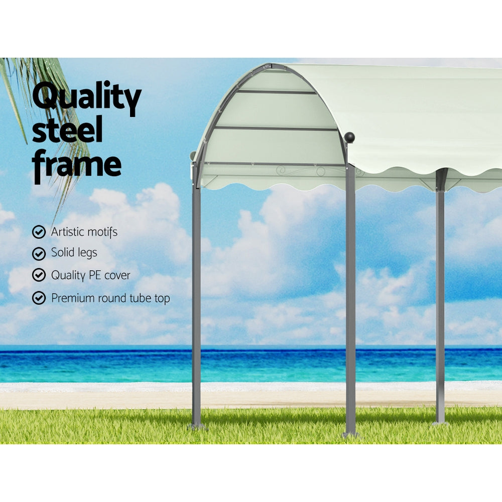 Instahut 4x3m Garden Gazebo Marquee Beige