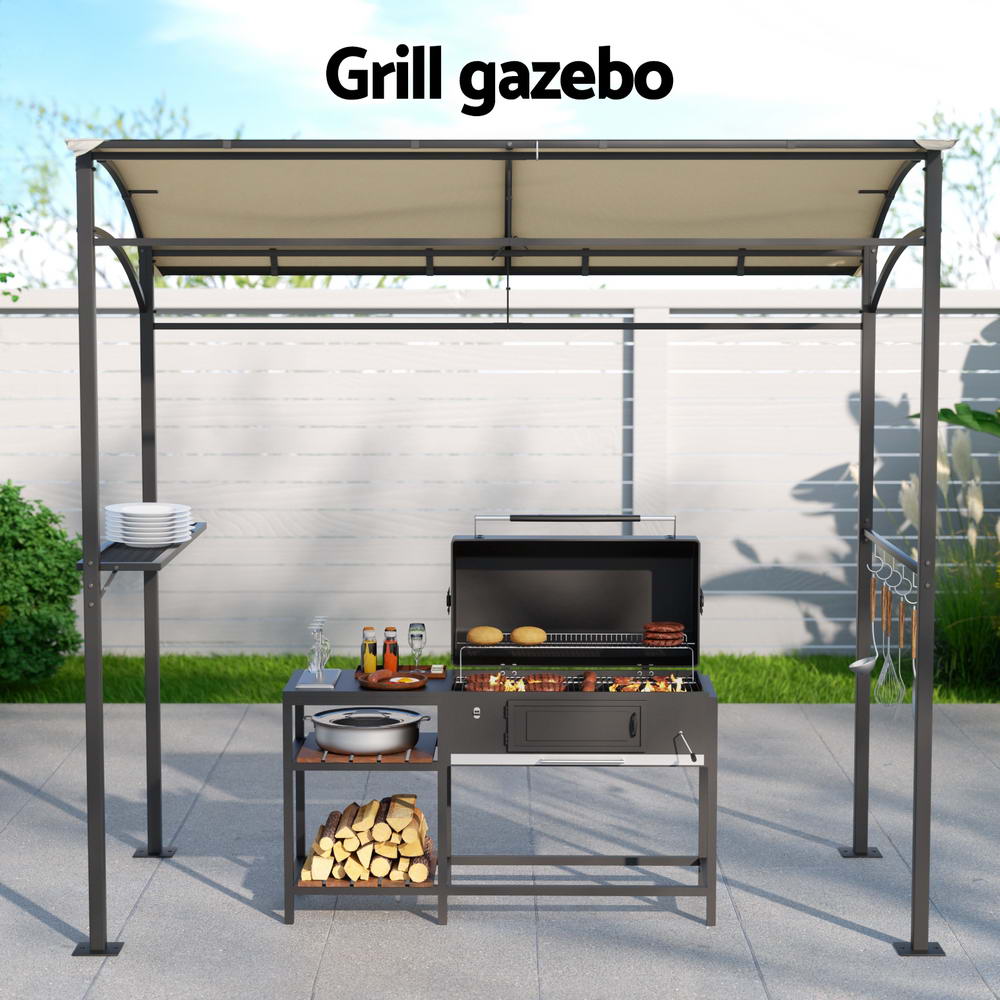 Instahut Gazebo β Outdoor BBQ Grill Patio Garden Marquee Shade Shelter (Beige)