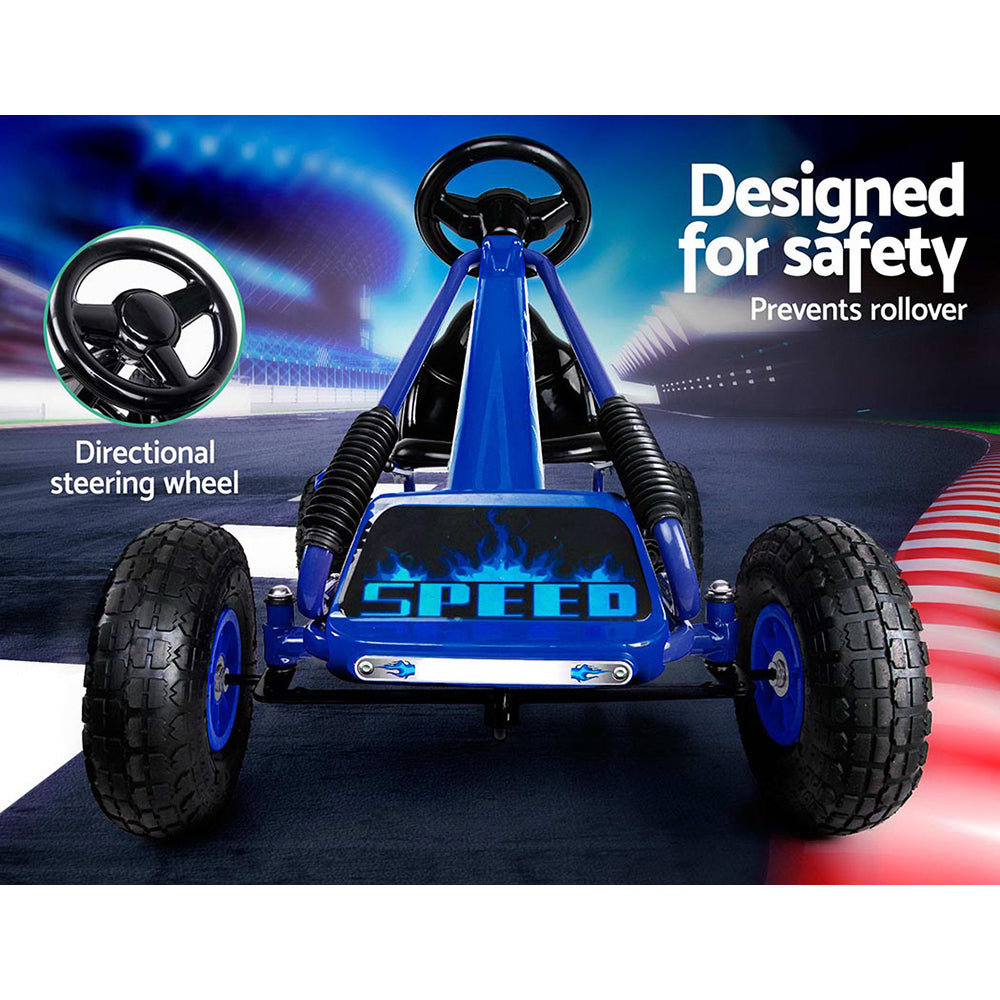 Rigo Kids Pedal Go Kart Racing Car β Blue