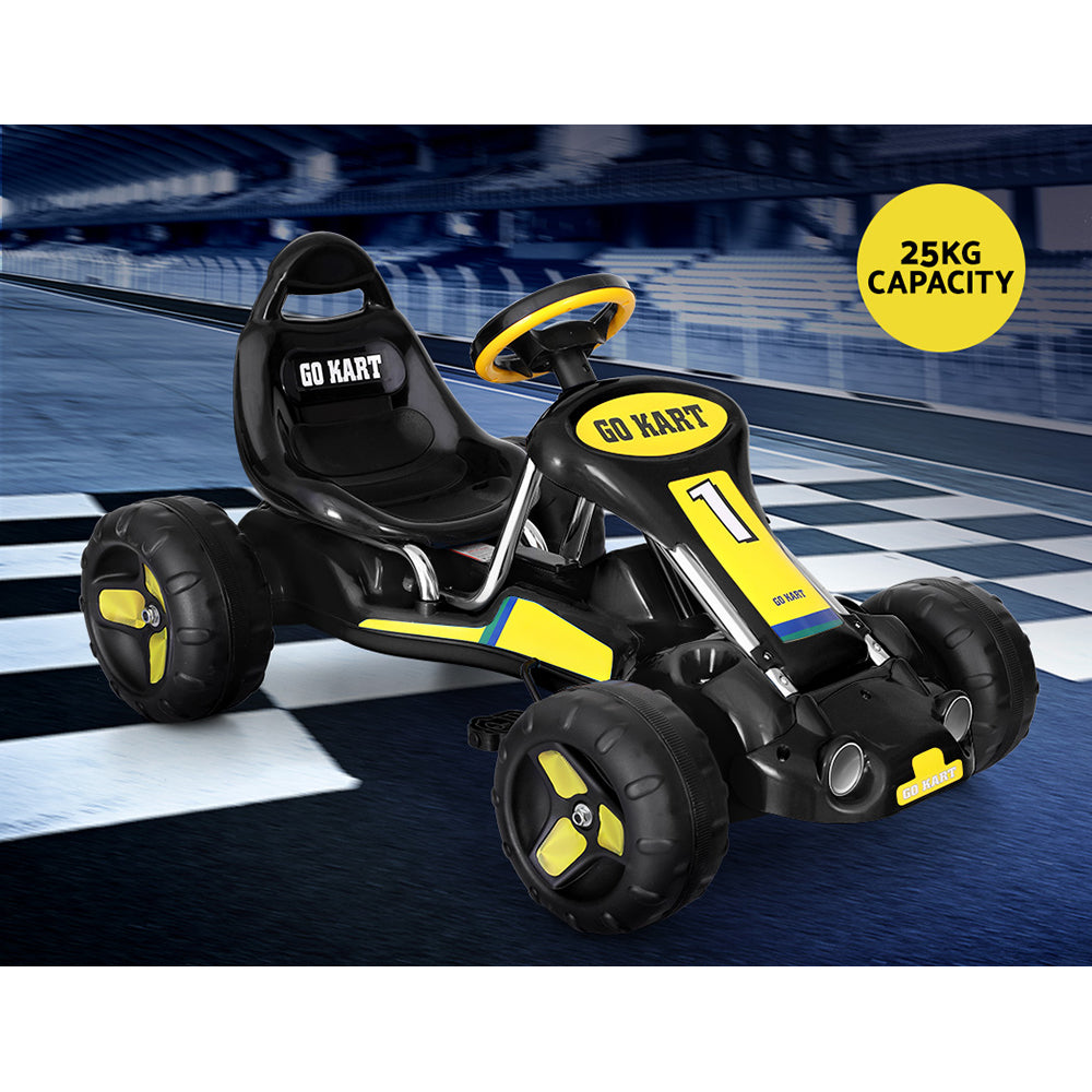 Rigo Kids Pedal Go Kart Racing Car β Black