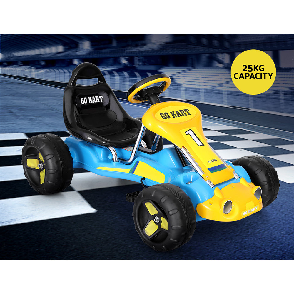 Rigo Kids Pedal Go Kart with Plastic Tyres β Blue