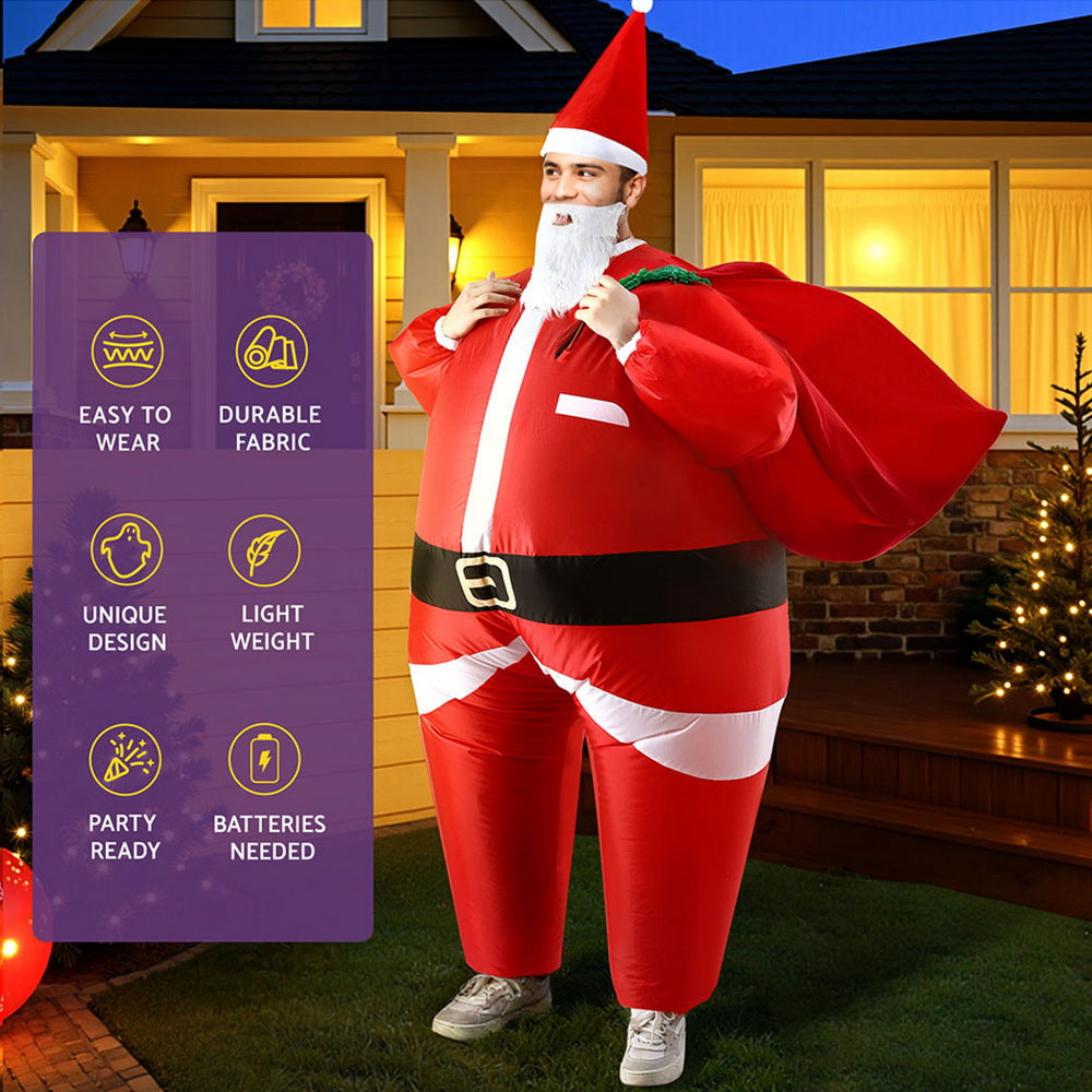 Inflatable Christmas Santa Claus Costume Adult