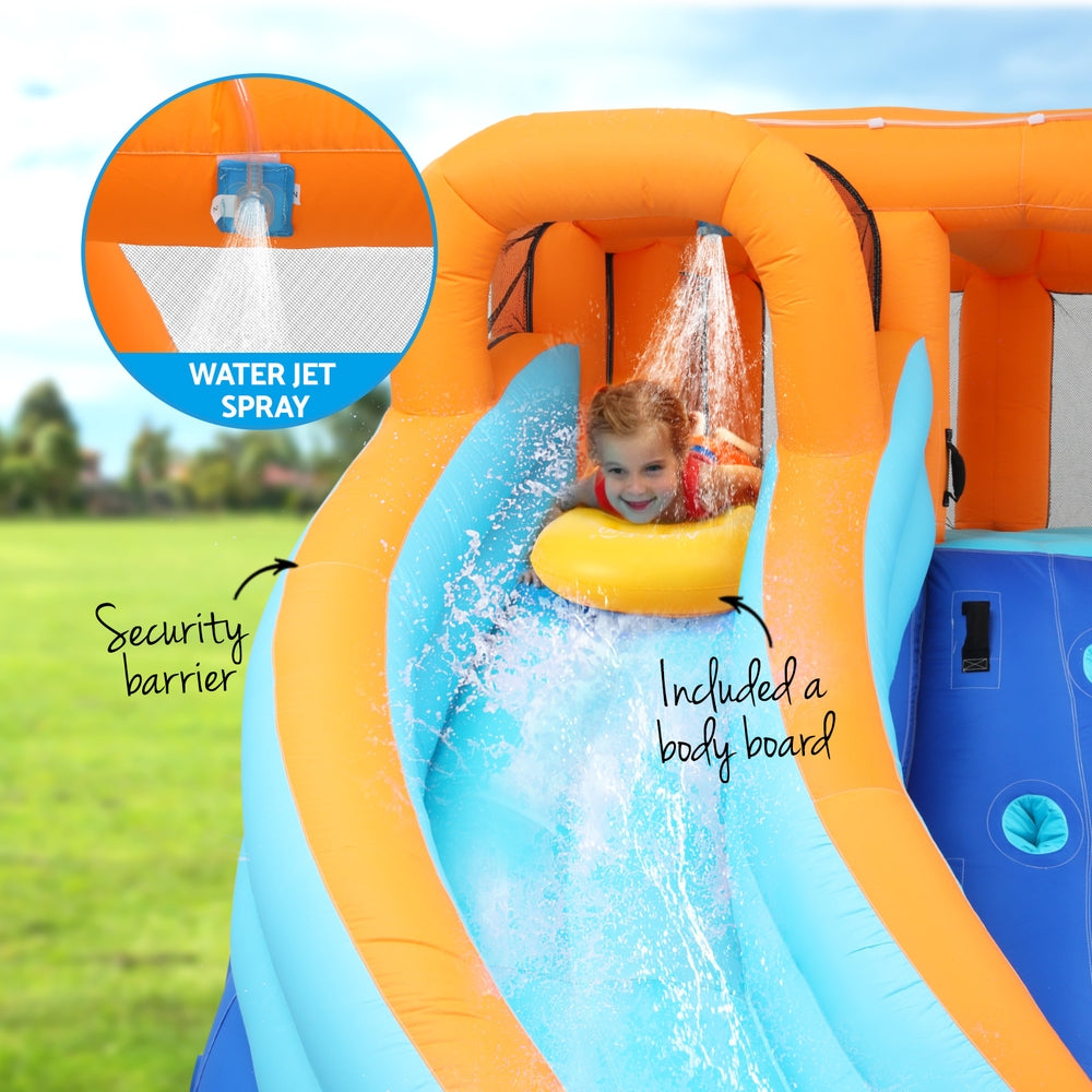 AirMyFun Kids Inflatable Pool & Double Water Slide Jumping Castle