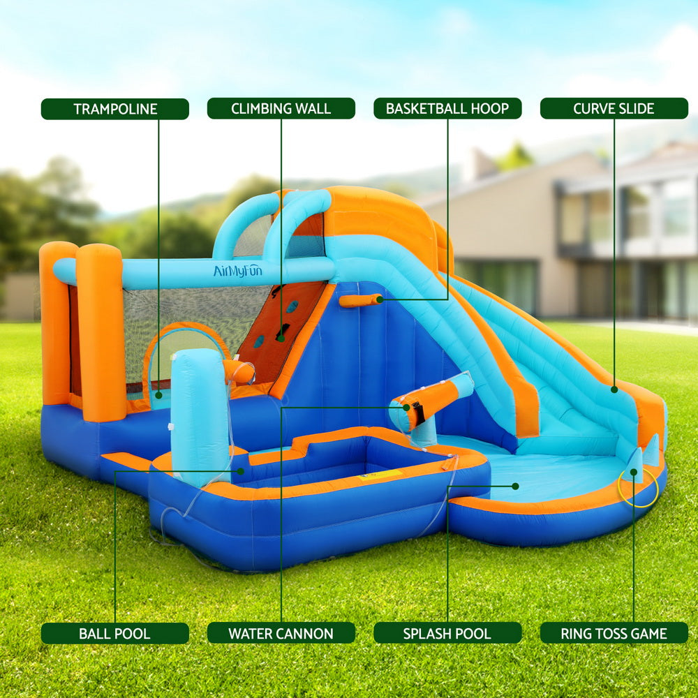 AirMyFun Kids Inflatable Pool, Water Slide & Jumping Castle