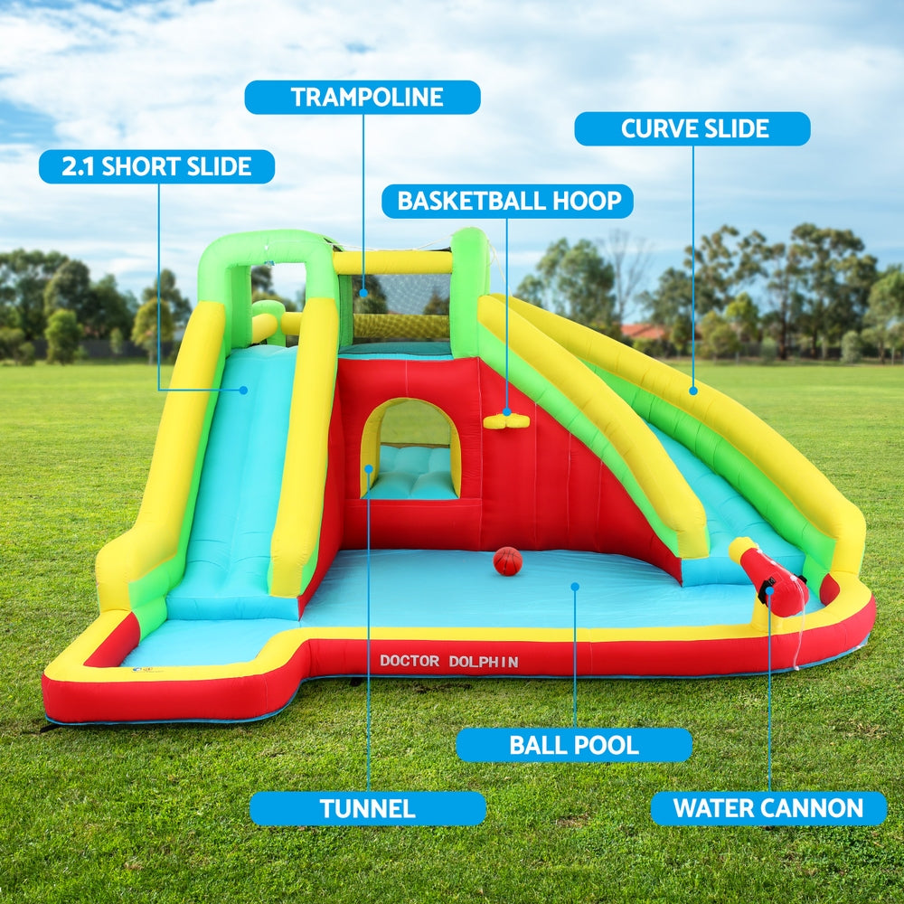 Doctor Dolphin Kids Inflatable Pool & Water Slide Park – 575 x 445 cm