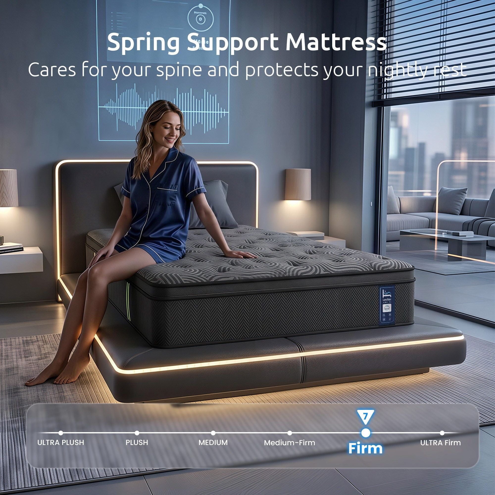 Levitex 34cm Hybrid Pocket Spring Mattress β Single