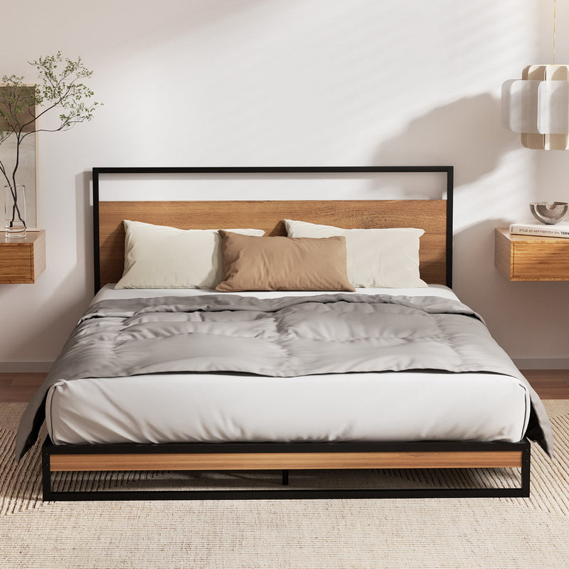 Double Metal Bed Frame with Mattress