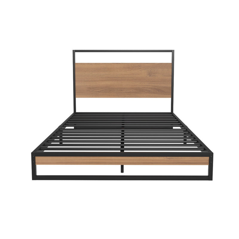 King Single Metal Bed Frame with Mattress