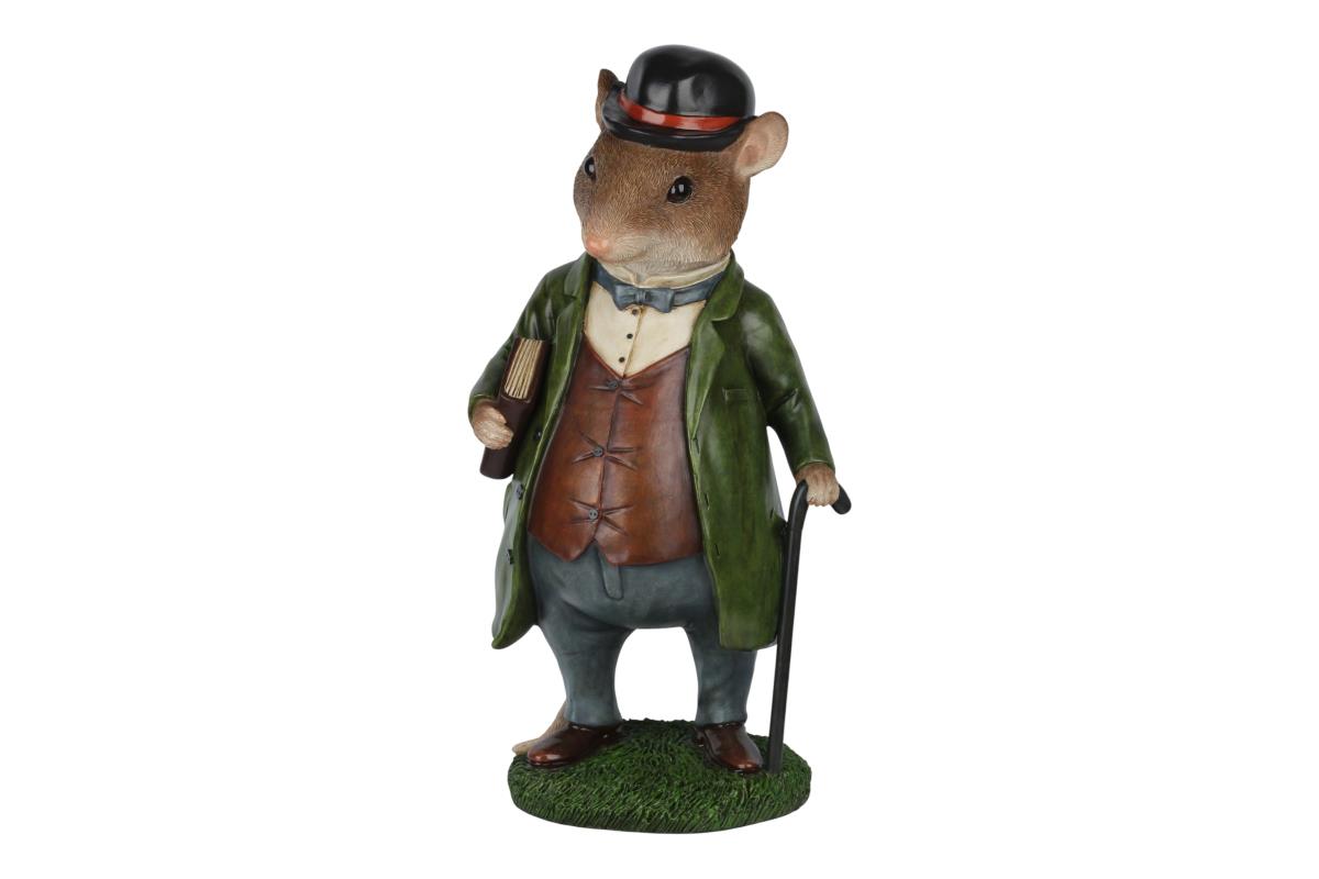 Large Standing Mouse with Book Statue