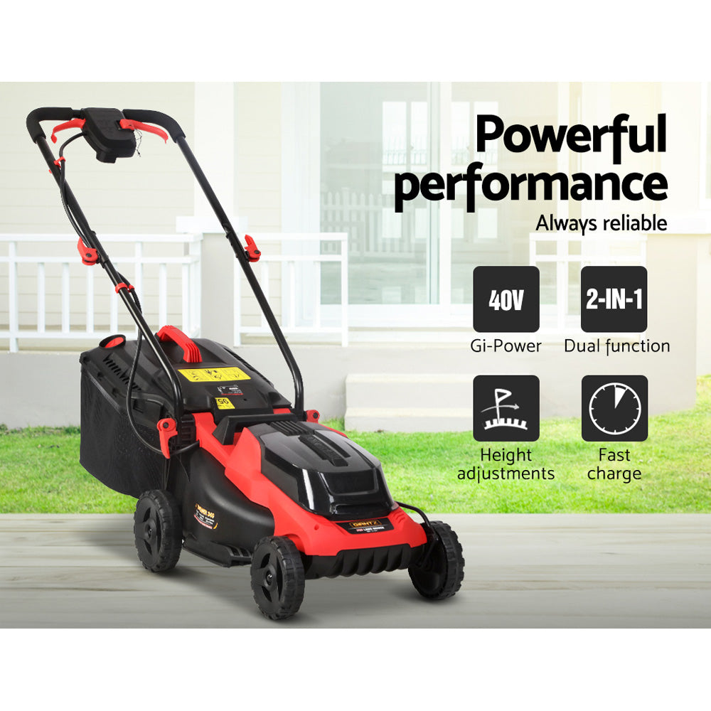 Giantz 40V Cordless Lawn Mower β 34cm Cut