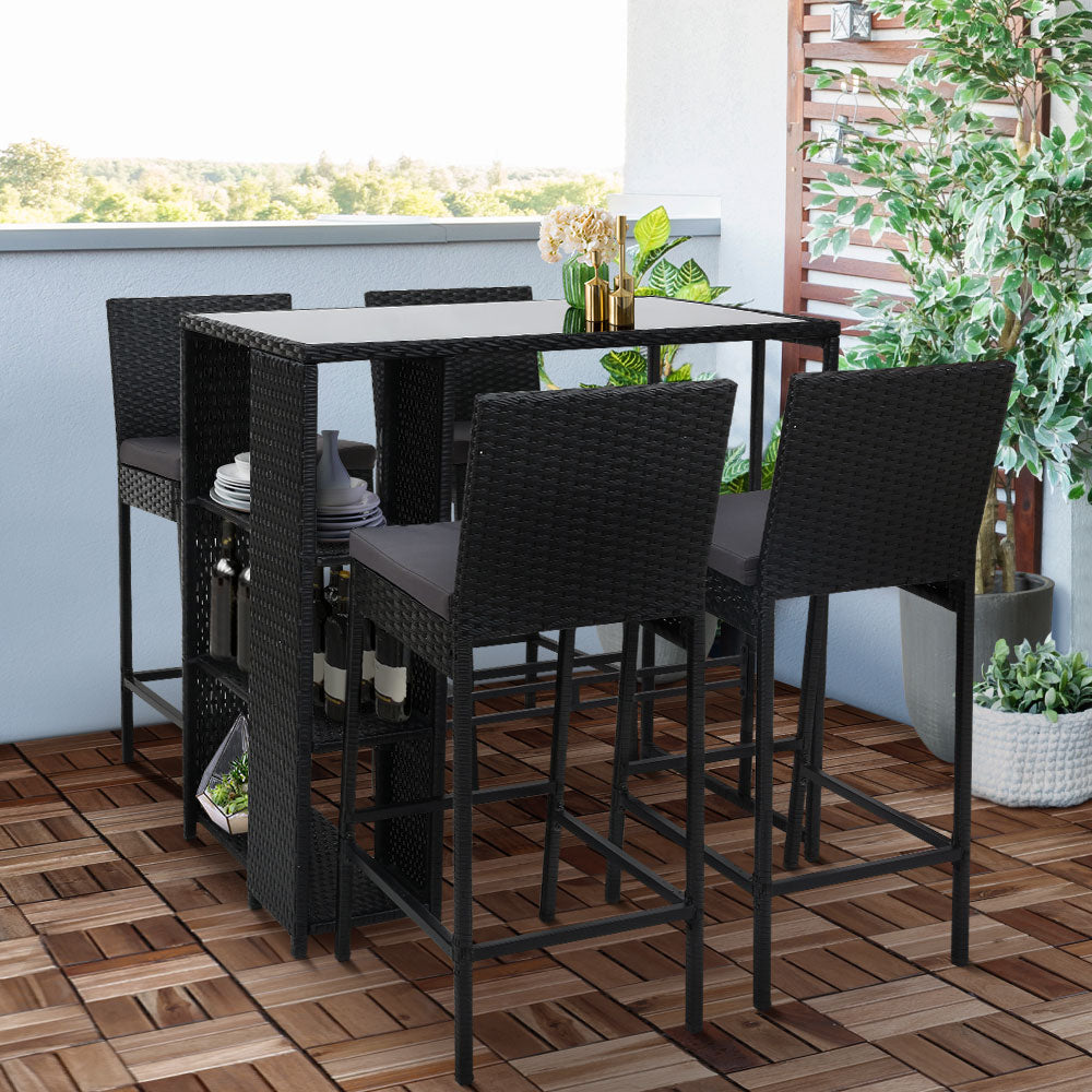 5-Piece Outdoor Set β Wicker Patio