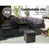 Outdoor Sofa Lounge Set – Grey with Cover