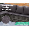 Outdoor Sofa Lounge Set – Grey with Cover
