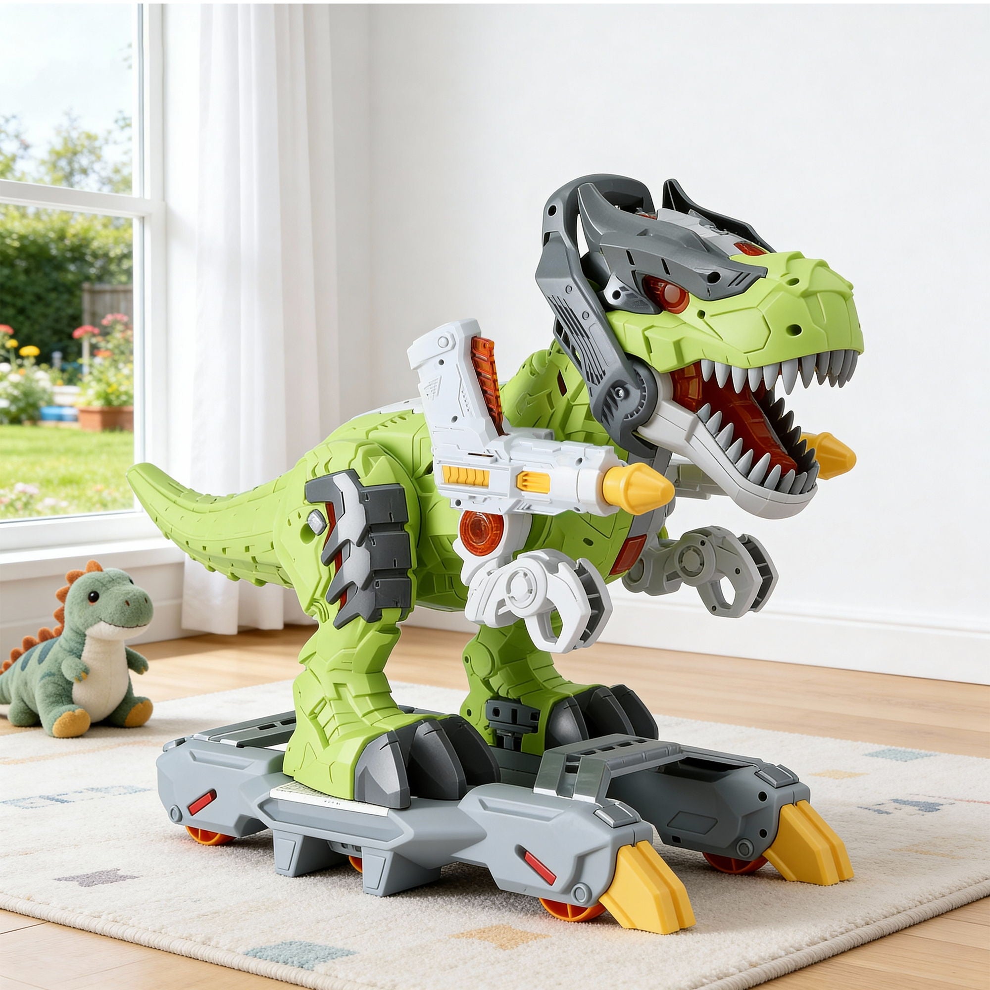 Keezi Dinosaur Ride-On Push Car with Spray Function