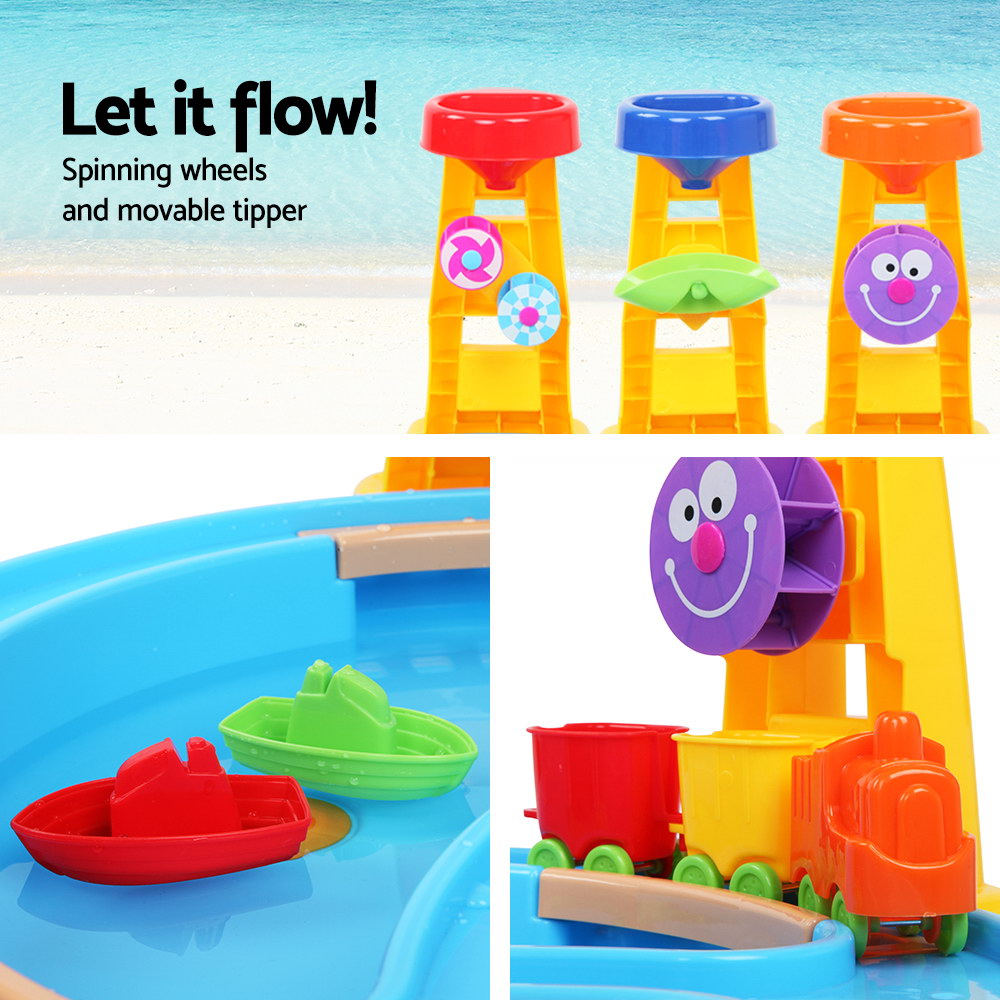 Keezi Kids Sand & Water Play Table with Umbrella